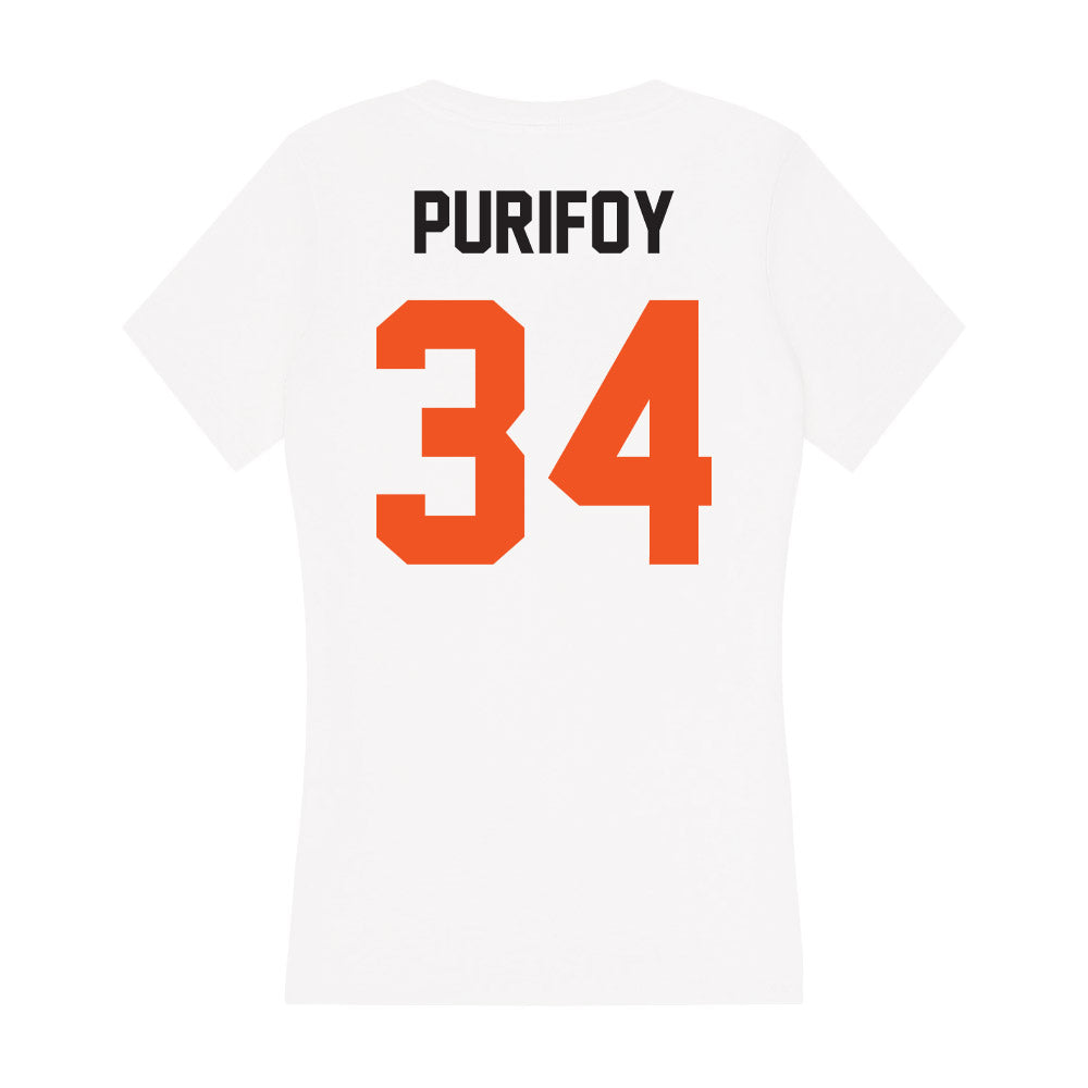 Oklahoma State - NCAA Women's Soccer : Ary Purifoy - Women's V-Neck T-Shirt-1