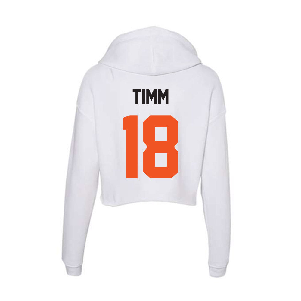 Oklahoma State - NCAA Softball : Claire Timm - Women's Crop Fleece Hoodie-1