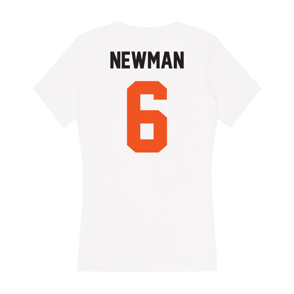 Oklahoma State - NCAA Men's Basketball : Brandon Newman - Women's V-Neck T-Shirt-1