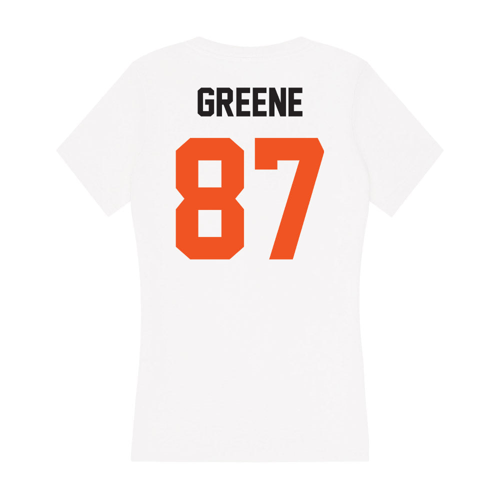 Oklahoma State - NCAA Football : Cutter Greene - Women's V-Neck T-Shirt-1