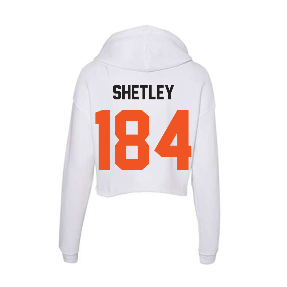 Oklahoma State - NCAA Wrestling : Evan Shetley - Women's Crop Fleece Hoodie-1