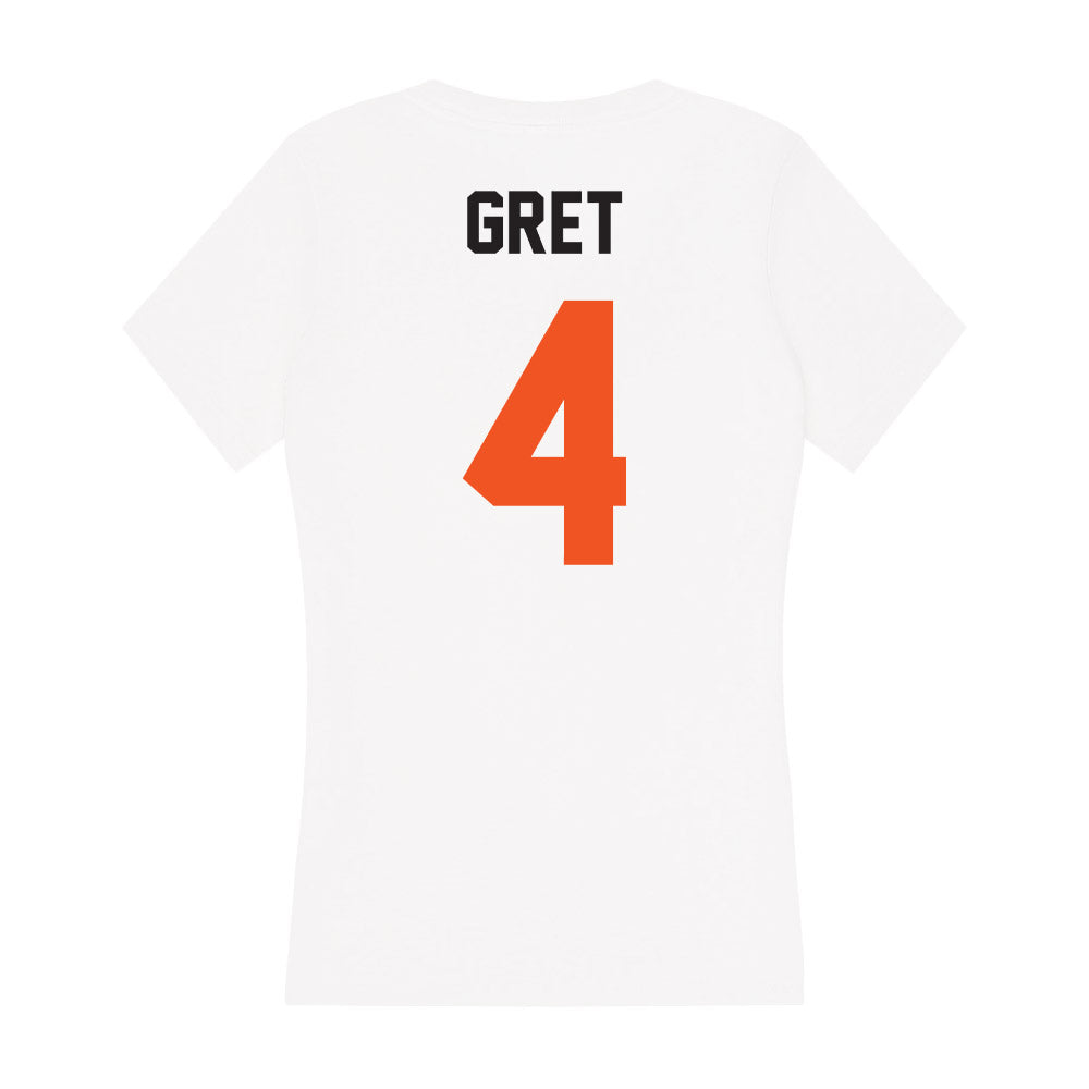 Oklahoma State - NCAA Women's Basketball : Anna Gret - Women's V-Neck T-Shirt-1