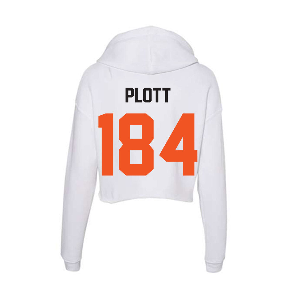 Oklahoma State - NCAA Wrestling : Dustin Plott - Women's Crop Fleece Hoodie-1