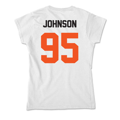 Oklahoma State - NCAA Football : Jaleel Johnson - Soft Style Women’s T-Shirt-1