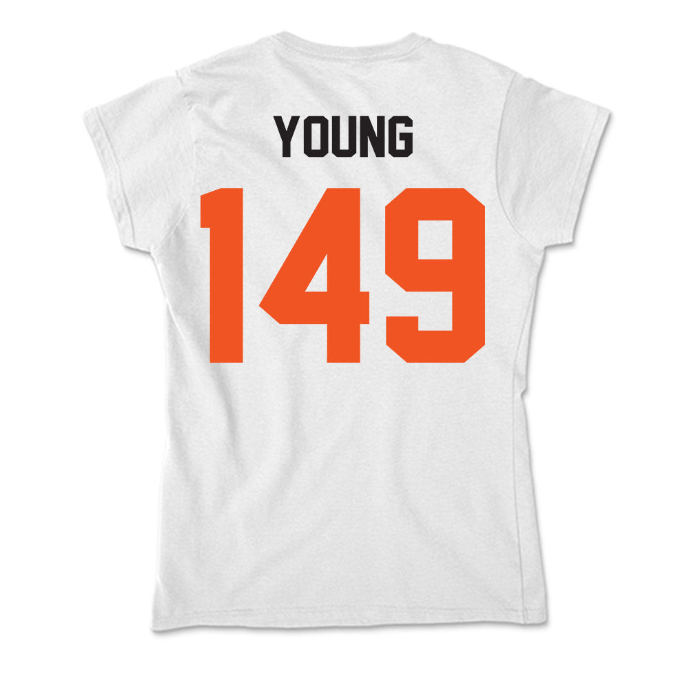 Oklahoma State - NCAA Wrestling : Carter Young - Soft Style Women’s T-Shirt-1