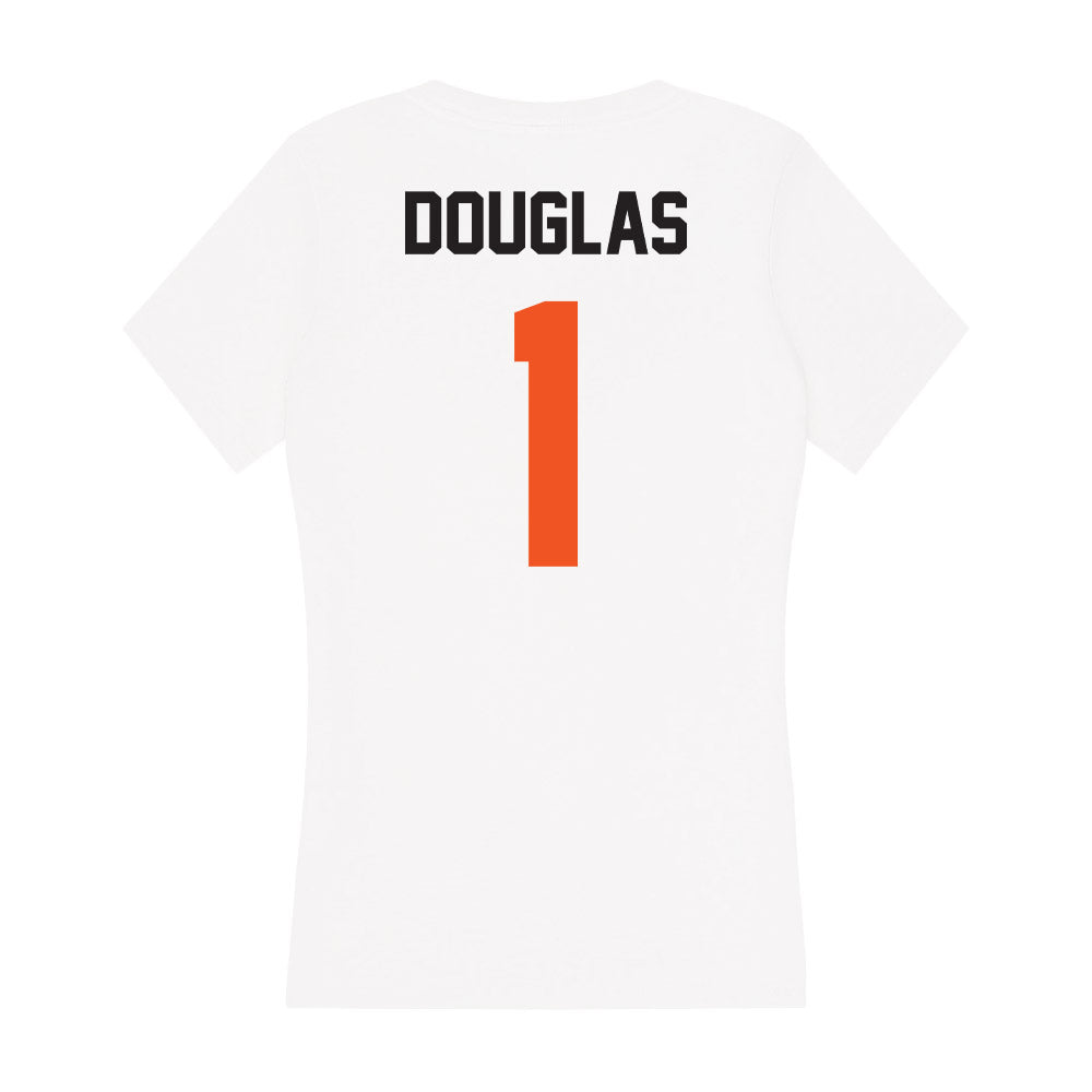 Oklahoma State - NCAA Women's Basketball : Ale'jah Douglas - Women's V-Neck T-Shirt-1