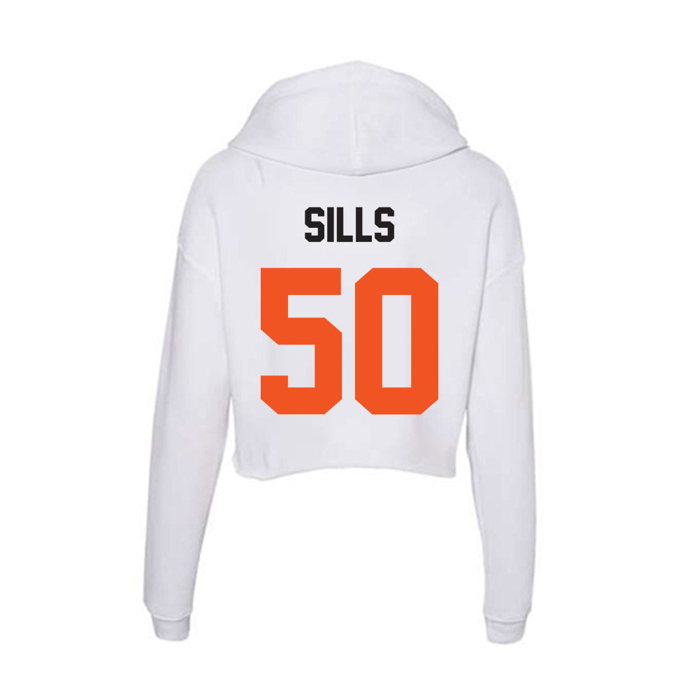 Oklahoma State - NCAA Football : Wiley Sills - Women's Crop Fleece Hoodie-1