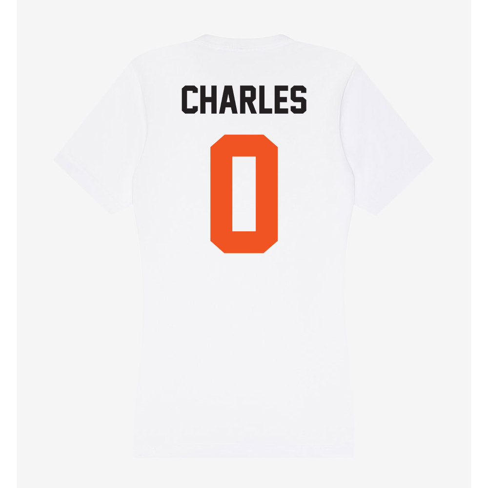 Oklahoma State - NCAA Football : Malik Charles - Women's V-Neck T-Shirt-1