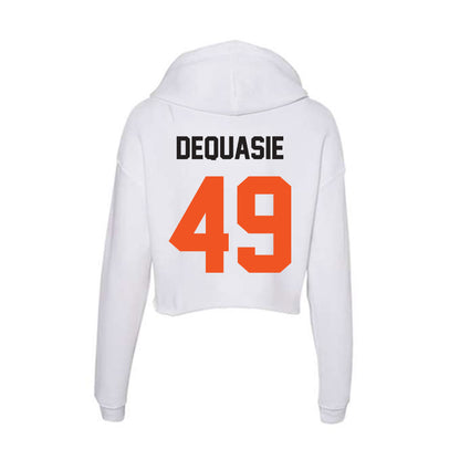 Oklahoma State - NCAA Football : Reed DeQuasie - Women's Crop Fleece Hoodie-1