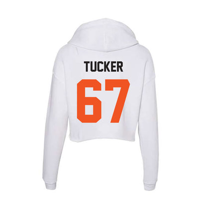 Oklahoma State - NCAA Football : Jaelen Tucker - Women's Crop Fleece Hoodie-1