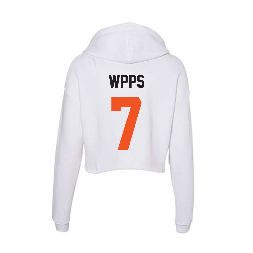 Oklahoma State - NCAA Football : Cameron Wpps - Women's Crop Fleece Hoodie-1