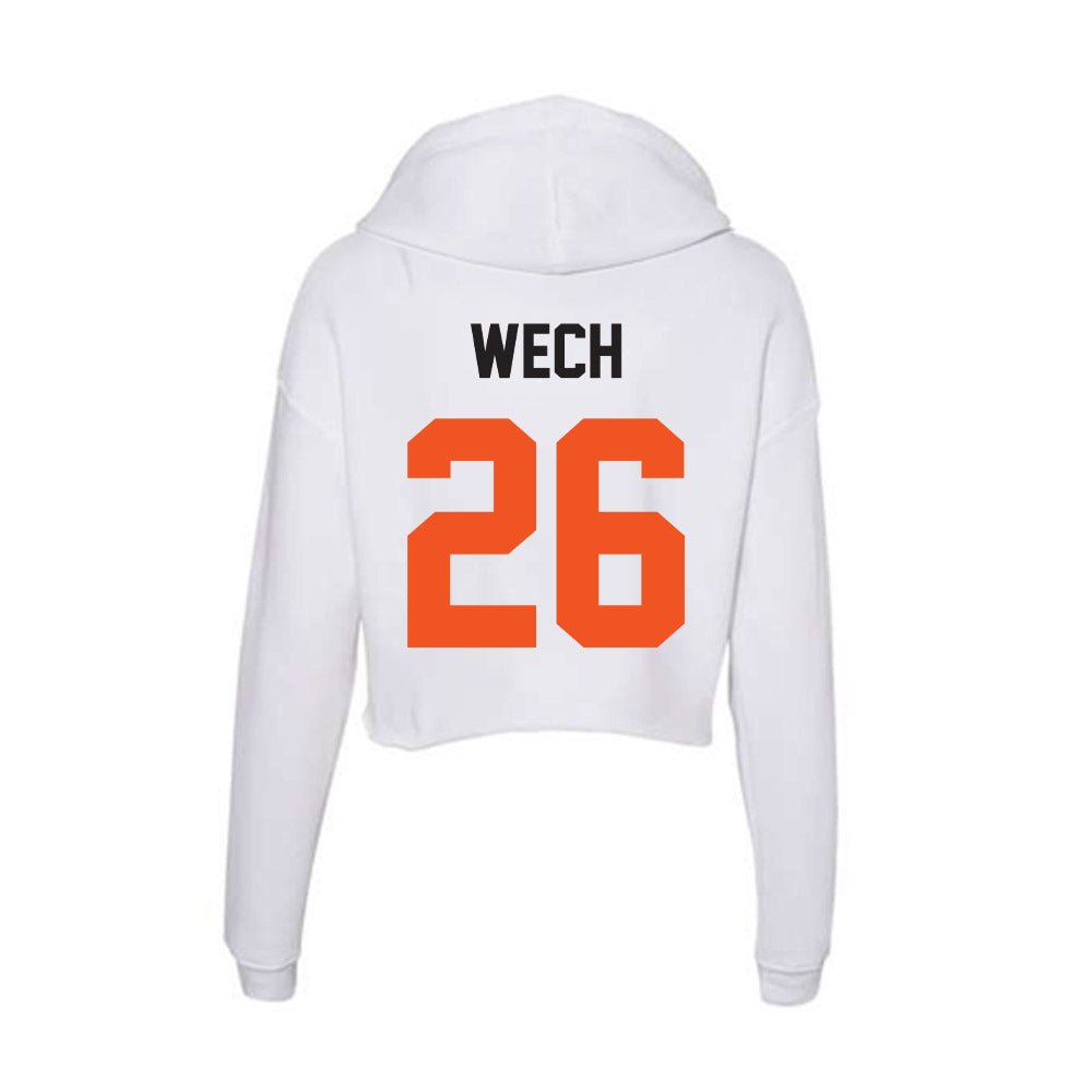 Oklahoma State - NCAA Baseball : Noah Wech - Women's Crop Fleece Hoodie-1