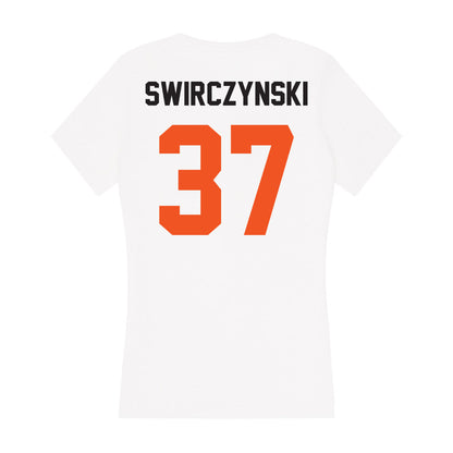 Oklahoma State - NCAA Football : Seth Swirczynski - Women's V-Neck T-Shirt-1