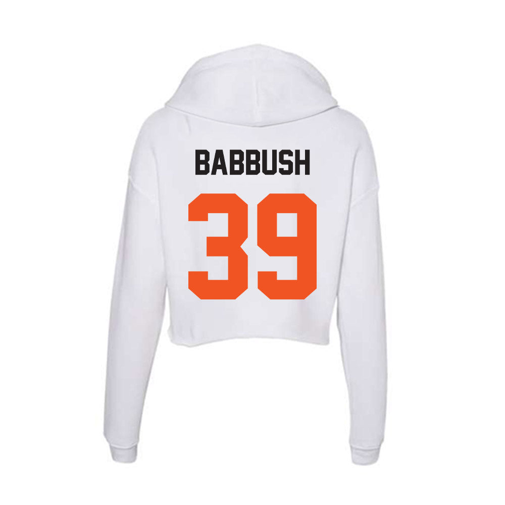 Oklahoma State - NCAA Football : Sam Babbush - Women's Crop Fleece Hoodie-1