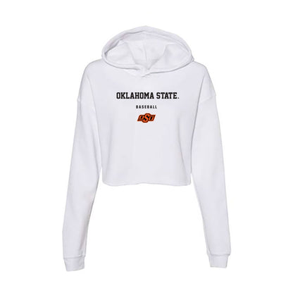 Oklahoma State - NCAA Baseball : Aidan Meola - Women's Crop Fleece Hoodie-0