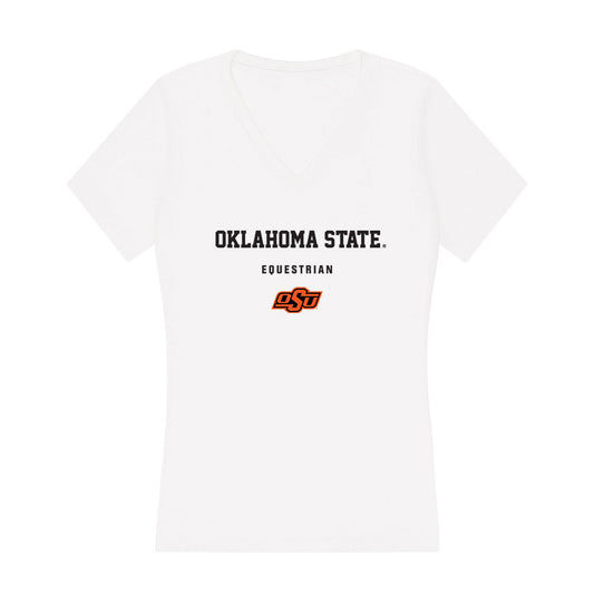 Oklahoma State - NCAA Equestrian : Madison Sanders - Women's V-Neck T-Shirt-0