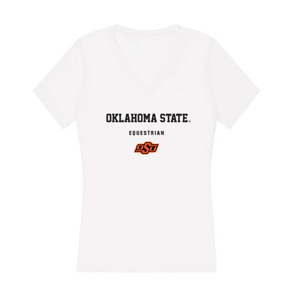 Oklahoma State - NCAA Equestrian : Lily Thorpe - Women's V-Neck T-Shirt-0