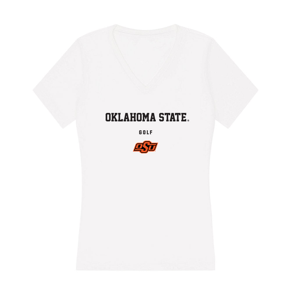 Oklahoma State - NCAA Women's Golf : Sifat Sagoo - Women's V-Neck T-Shirt-0