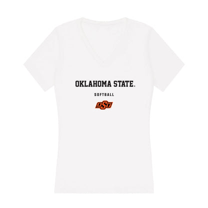 Oklahoma State - NCAA Softball : Tia Warsop - Women's V-Neck T-Shirt-0