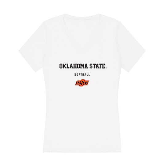 Oklahoma State - NCAA Softball : Tia Warsop - Women's V-Neck T-Shirt-0