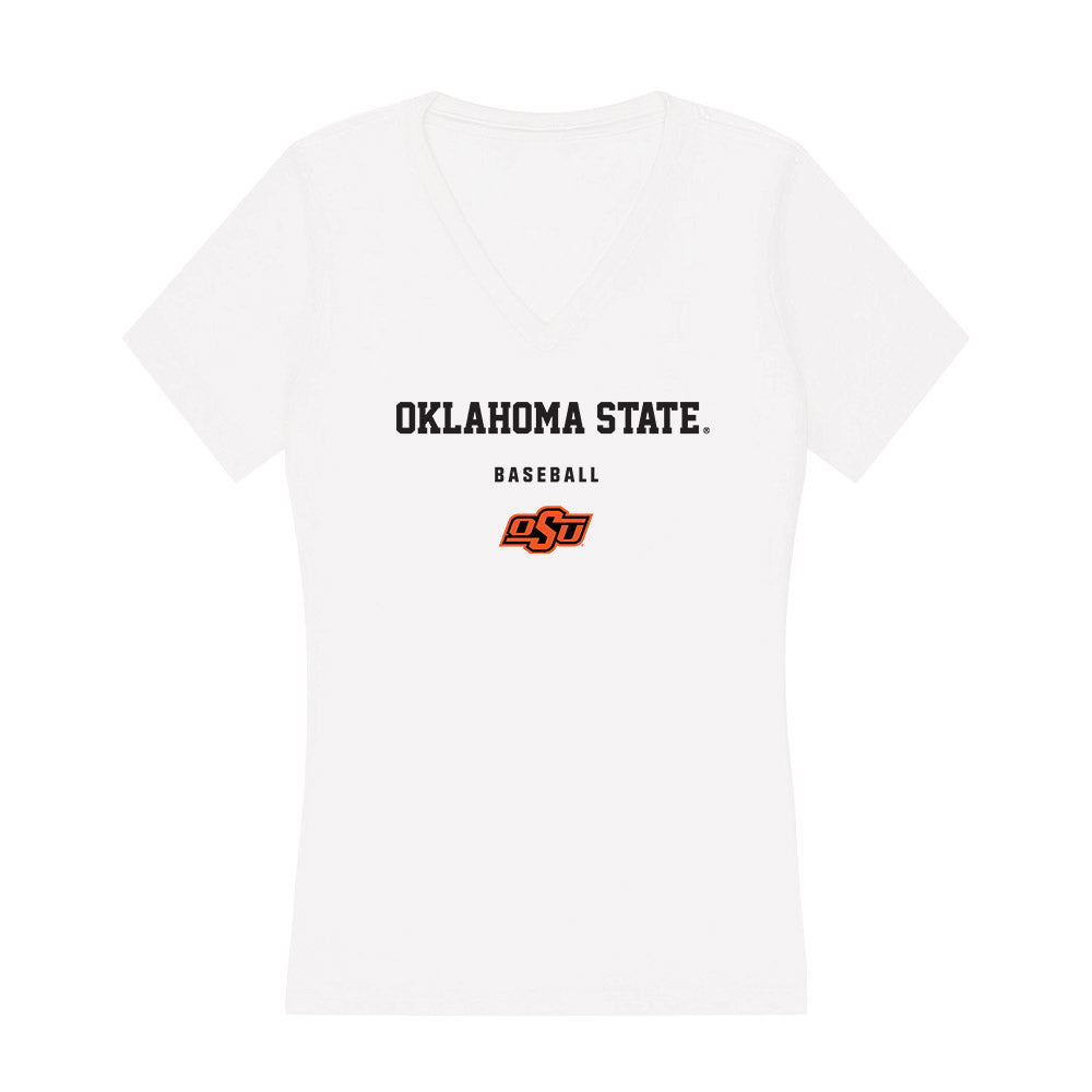 Oklahoma State - NCAA Baseball : Jett Hope - Women's V-Neck T-Shirt-0