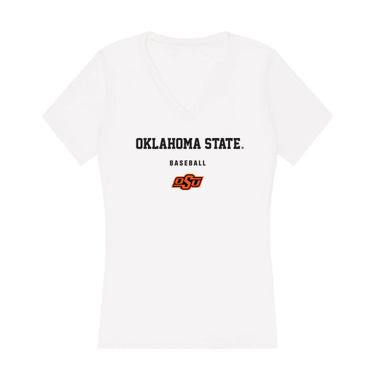 Oklahoma State - NCAA Baseball : Jett Hope - Women's V-Neck T-Shirt-0