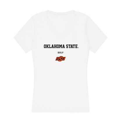Oklahoma State - NCAA Women's Golf : Ashton Begley - Women's V-Neck T-Shirt-0