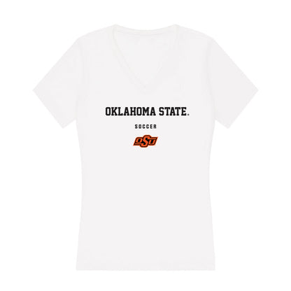Oklahoma State - NCAA Women's Soccer : Emmy Hedden - Women's V-Neck T-Shirt-0