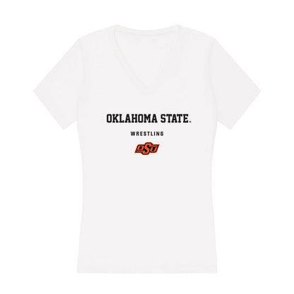 Oklahoma State - NCAA Wrestling : Konner Doucet - Women's V-Neck T-Shirt-0