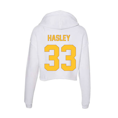 Arizona State - NCAA Men's Ice Hockey : Connor Hasley - Classic Shersey Women's Crop Fleece Hoodie-1