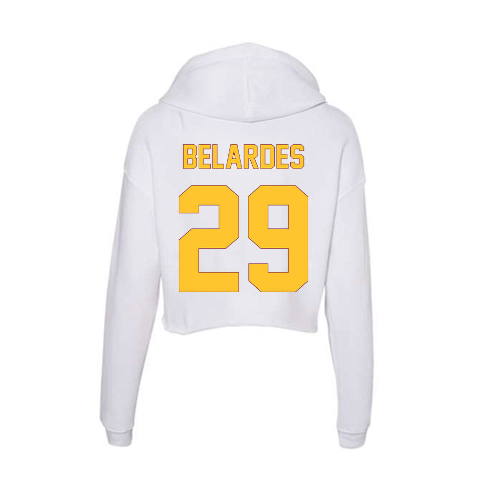 Arizona State - NCAA Baseball : Alec Belardes - Classic Shersey Women's Crop Fleece Hoodie-1