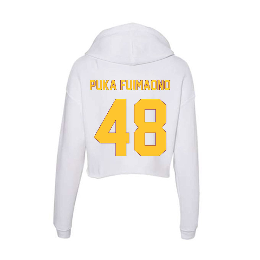 Arizona State - NCAA Football : Lee "Puka" Fuimaono - Classic Shersey Women's Crop Fleece Hoodie-1