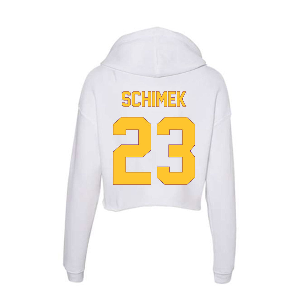 Arizona State - NCAA Men's Ice Hockey : Bennett Schimek - Classic Shersey Women's Crop Fleece Hoodie-1