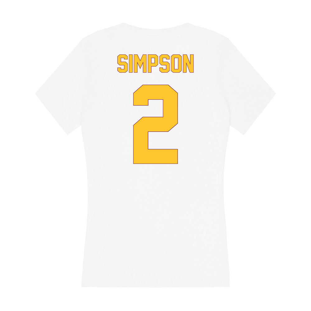 Arizona State - NCAA Women's Soccer : emilie simpson - Classic Shersey Women's V-Neck T-Shirt-1