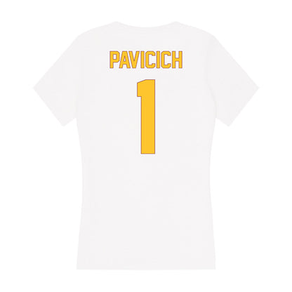 Arizona State - NCAA Men's Ice Hockey : Luke Pavicich - Classic Shersey Women's V-Neck T-Shirt-1