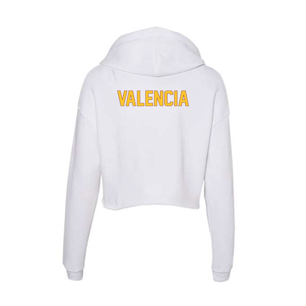 Arizona State - NCAA Wrestling : Cael Valencia - Classic Shersey Women's Crop Fleece Hoodie-1