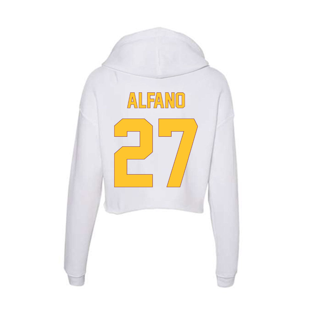 Arizona State - NCAA Men's Ice Hockey : Sam Alfano - Classic Shersey Women's Crop Fleece Hoodie-1