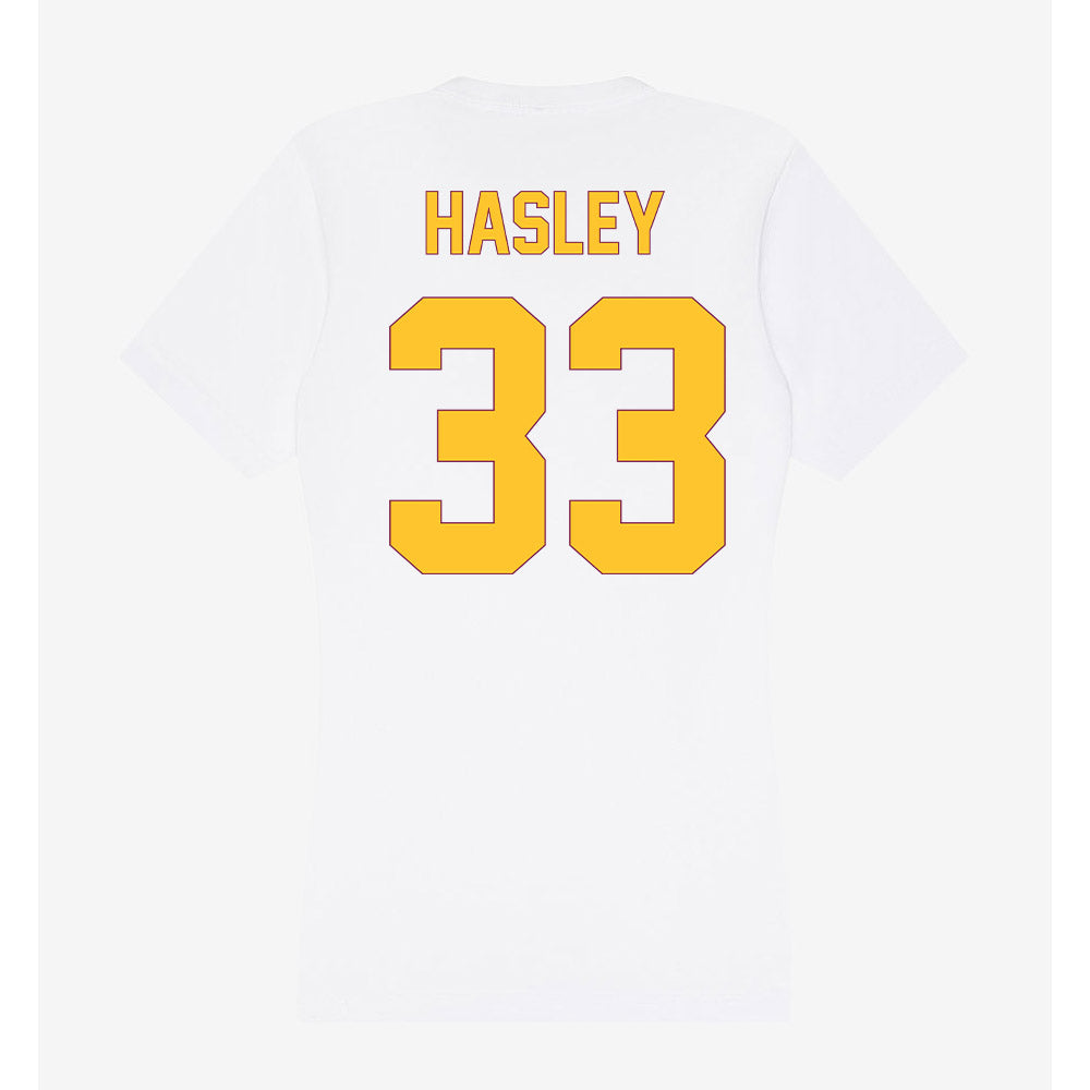 Arizona State - NCAA Men's Ice Hockey : Connor Hasley - Classic Shersey Women's V-Neck T-Shirt-1