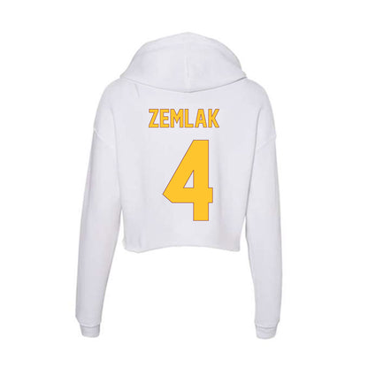 Arizona State - NCAA Men's Ice Hockey : Austin Zemlak - Classic Shersey Women's Crop Fleece Hoodie-1