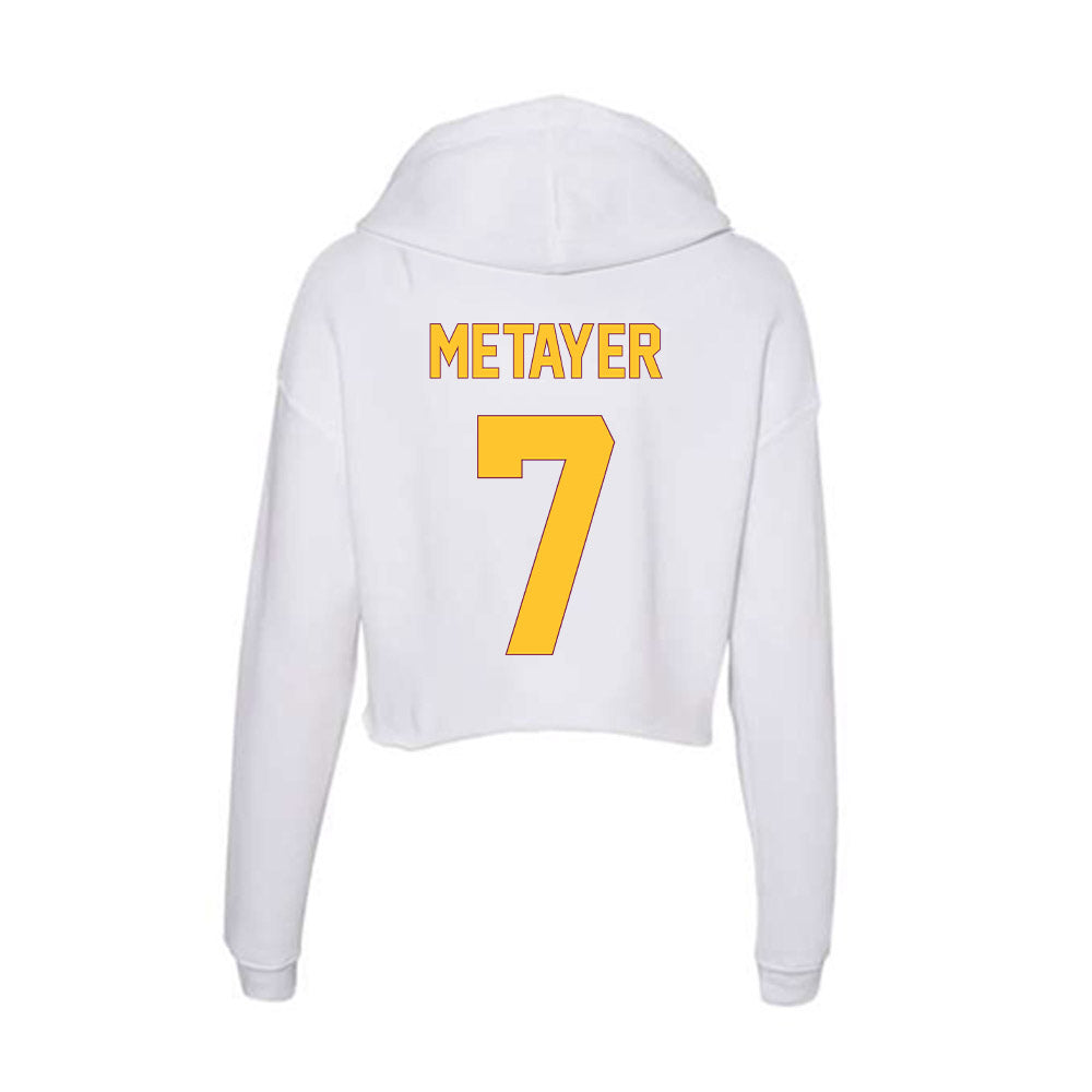 Arizona State - NCAA Football : Chamon Metayer - Classic Shersey Women's Crop Fleece Hoodie-1