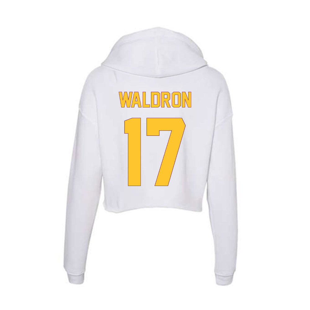Arizona State - NCAA Men's Ice Hockey : John Waldron - Classic Shersey Women's Crop Fleece Hoodie-1