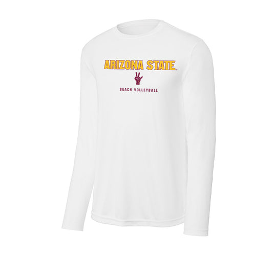 Arizona State - NCAA Beach Volleyball : Addy White - Classic Shersey Activewear Long Sleeve T-Shirt-0