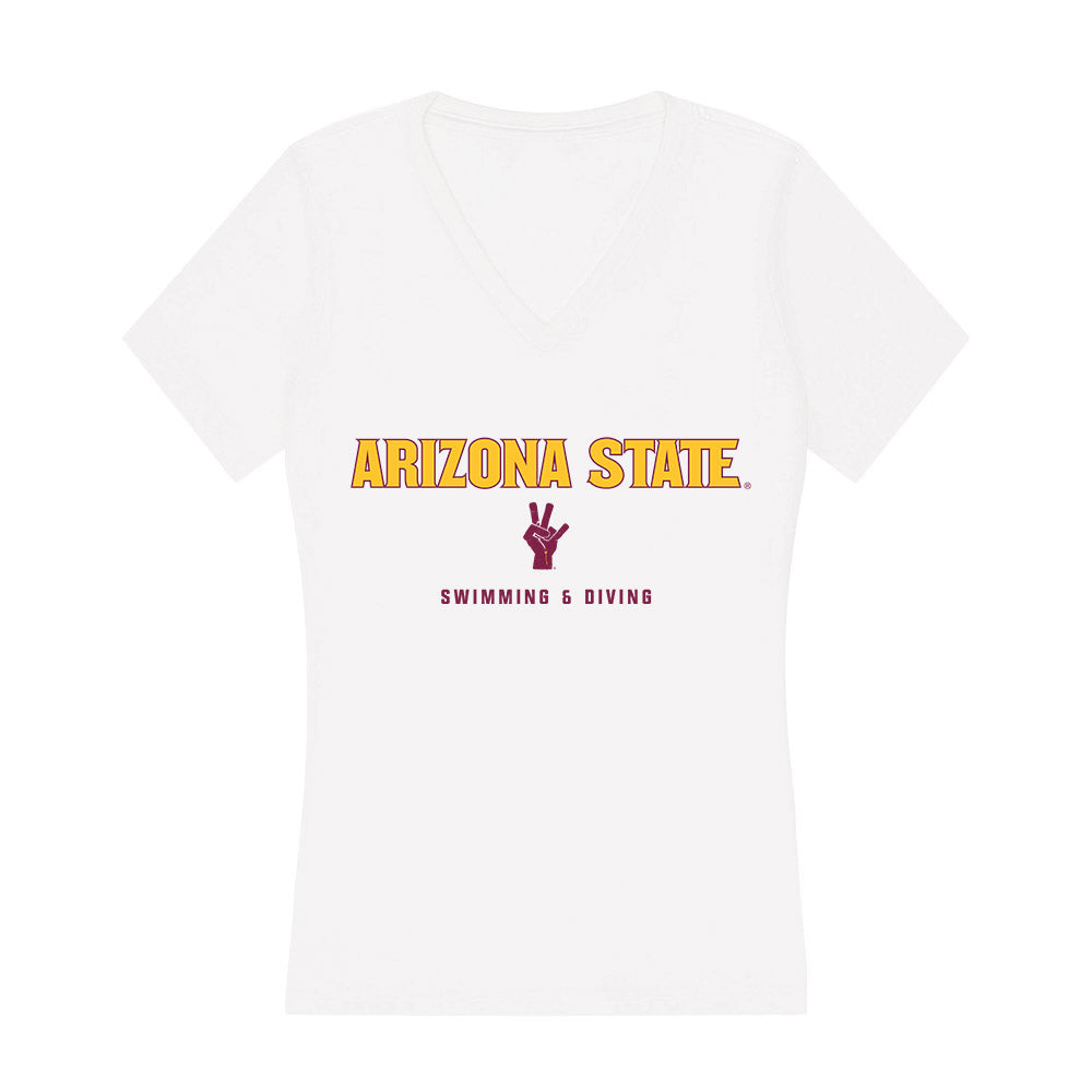 Arizona State - NCAA Women's Swimming & Diving : Kaelia Hughes - Classic Shersey Women's V-Neck T-Shirt-0