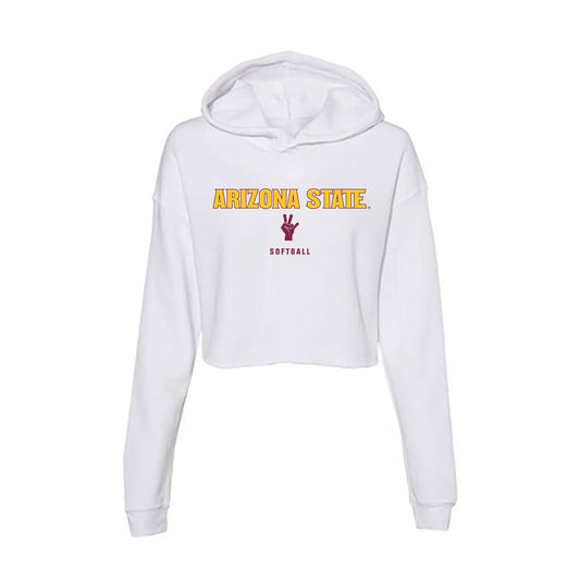 Arizona State - NCAA Softball : Corie Shull - Classic Shersey Women's Crop Fleece Hoodie-0