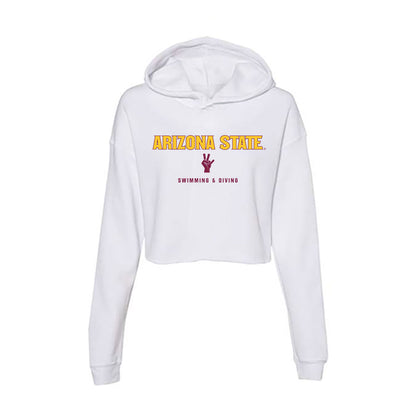 Arizona State - NCAA Men's Swimming & Diving : Christopher Harig - Classic Shersey Women's Crop Fleece Hoodie-0