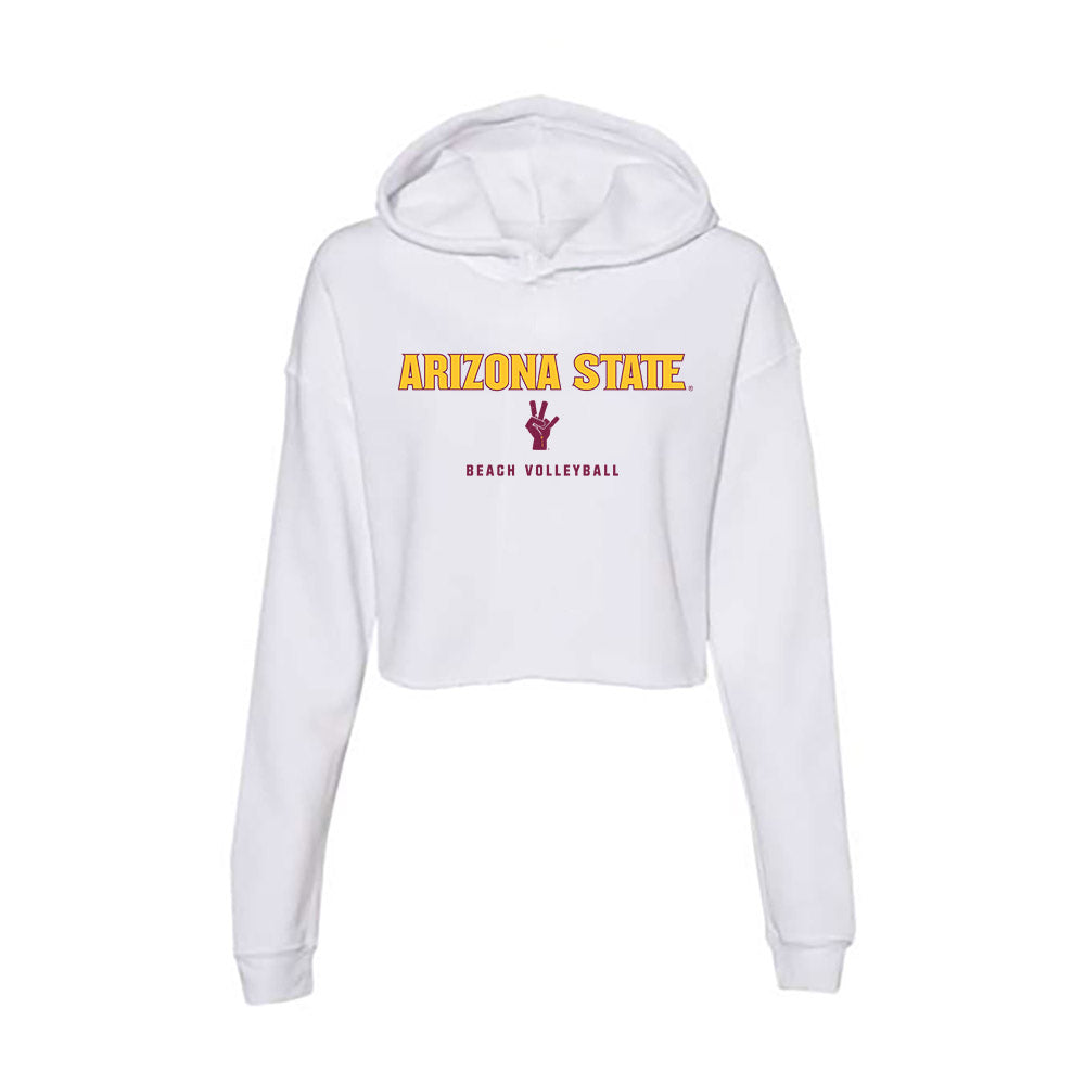 Arizona State - NCAA Beach Volleyball : Arden Besecker - Classic Shersey Women's Crop Fleece Hoodie-0