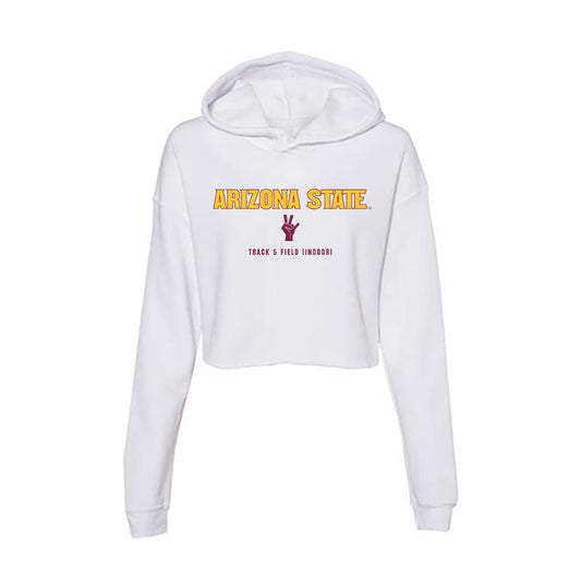 Arizona State - NCAA Men's Track & Field : Mateo Medina - Classic Shersey Women's Crop Fleece Hoodie-0