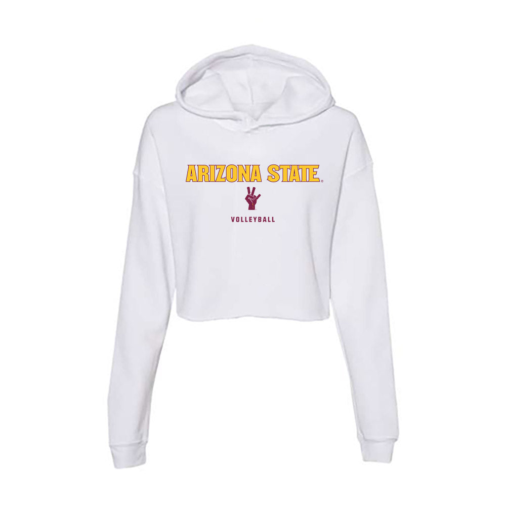 Arizona State - NCAA Women's Volleyball : Maila Ribeiro - Classic Shersey Women's Crop Fleece Hoodie-0