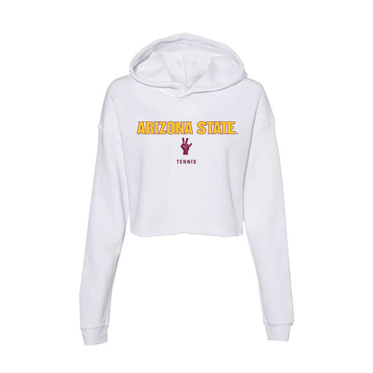 Arizona State - NCAA Men's Tennis : Constantinos Koshis - Classic Shersey Women's Crop Fleece Hoodie-0