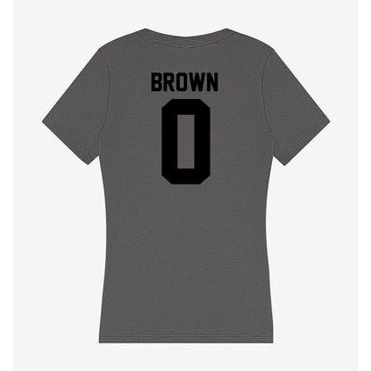 Wake Forest - NCAA Women's Basketball : Milan Brown - Women's V-Neck T-Shirt-1